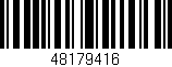 Código de barras (EAN, GTIN, SKU, ISBN): '48179416'