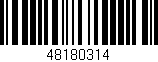 Código de barras (EAN, GTIN, SKU, ISBN): '48180314'