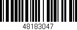 Código de barras (EAN, GTIN, SKU, ISBN): '48183047'