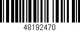Código de barras (EAN, GTIN, SKU, ISBN): '48192470'