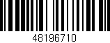 Código de barras (EAN, GTIN, SKU, ISBN): '48196710'