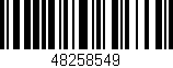Código de barras (EAN, GTIN, SKU, ISBN): '48258549'