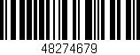 Código de barras (EAN, GTIN, SKU, ISBN): '48274679'