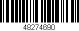 Código de barras (EAN, GTIN, SKU, ISBN): '48274690'
