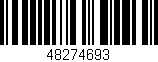 Código de barras (EAN, GTIN, SKU, ISBN): '48274693'