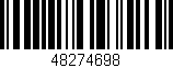 Código de barras (EAN, GTIN, SKU, ISBN): '48274698'