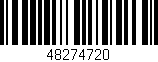 Código de barras (EAN, GTIN, SKU, ISBN): '48274720'