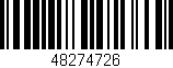 Código de barras (EAN, GTIN, SKU, ISBN): '48274726'