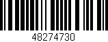 Código de barras (EAN, GTIN, SKU, ISBN): '48274730'