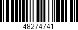 Código de barras (EAN, GTIN, SKU, ISBN): '48274741'