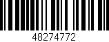 Código de barras (EAN, GTIN, SKU, ISBN): '48274772'
