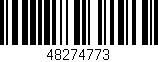 Código de barras (EAN, GTIN, SKU, ISBN): '48274773'
