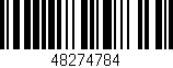 Código de barras (EAN, GTIN, SKU, ISBN): '48274784'