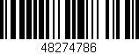 Código de barras (EAN, GTIN, SKU, ISBN): '48274786'