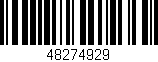 Código de barras (EAN, GTIN, SKU, ISBN): '48274929'