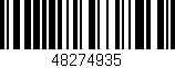 Código de barras (EAN, GTIN, SKU, ISBN): '48274935'