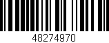 Código de barras (EAN, GTIN, SKU, ISBN): '48274970'
