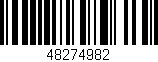 Código de barras (EAN, GTIN, SKU, ISBN): '48274982'