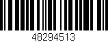 Código de barras (EAN, GTIN, SKU, ISBN): '48294513'