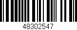 Código de barras (EAN, GTIN, SKU, ISBN): '48302547'