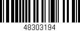 Código de barras (EAN, GTIN, SKU, ISBN): '48303194'