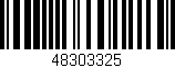 Código de barras (EAN, GTIN, SKU, ISBN): '48303325'