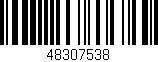 Código de barras (EAN, GTIN, SKU, ISBN): '48307538'