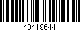 Código de barras (EAN, GTIN, SKU, ISBN): '48419644'