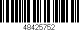 Código de barras (EAN, GTIN, SKU, ISBN): '48425752'
