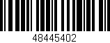 Código de barras (EAN, GTIN, SKU, ISBN): '48445402'