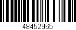 Código de barras (EAN, GTIN, SKU, ISBN): '48452965'