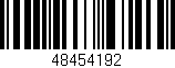 Código de barras (EAN, GTIN, SKU, ISBN): '48454192'