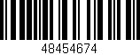 Código de barras (EAN, GTIN, SKU, ISBN): '48454674'