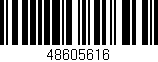 Código de barras (EAN, GTIN, SKU, ISBN): '48605616'