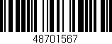 Código de barras (EAN, GTIN, SKU, ISBN): '48701567'