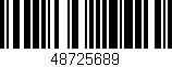 Código de barras (EAN, GTIN, SKU, ISBN): '48725689'