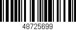 Código de barras (EAN, GTIN, SKU, ISBN): '48725699'