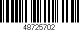 Código de barras (EAN, GTIN, SKU, ISBN): '48725702'