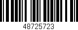 Código de barras (EAN, GTIN, SKU, ISBN): '48725723'