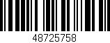 Código de barras (EAN, GTIN, SKU, ISBN): '48725758'