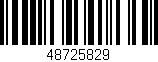 Código de barras (EAN, GTIN, SKU, ISBN): '48725829'