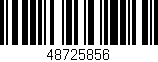 Código de barras (EAN, GTIN, SKU, ISBN): '48725856'