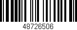 Código de barras (EAN, GTIN, SKU, ISBN): '48726506'