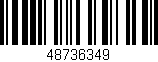Código de barras (EAN, GTIN, SKU, ISBN): '48736349'