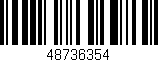 Código de barras (EAN, GTIN, SKU, ISBN): '48736354'