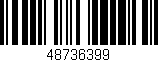 Código de barras (EAN, GTIN, SKU, ISBN): '48736399'