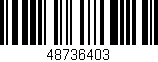 Código de barras (EAN, GTIN, SKU, ISBN): '48736403'