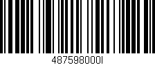 Código de barras (EAN, GTIN, SKU, ISBN): '487598000I'