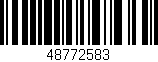 Código de barras (EAN, GTIN, SKU, ISBN): '48772583'
