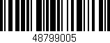 Código de barras (EAN, GTIN, SKU, ISBN): '48799005'